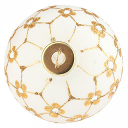 Елочная игрушка шар стеклянная д8см, белый металлик, ручная художественная роспись, подарочная упаковка (Россия) - Домашняя мода фото 5