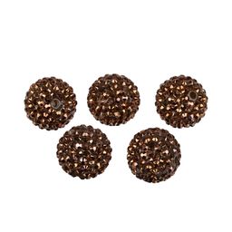 Бусина Zlatka пластик BWR-22 22 мм 5 шт №08 коричневый