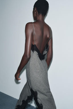 ZW COLLECTION LIMITED EDITION LACE WOOL DRESS - Zara фото 6