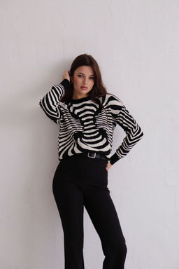 10446 Джемпер чёрно-белый - Martichelli фото 42