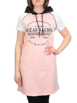 11794 PINK Туника спортивная женская (100% хлопок) - Фабричный китай фото 2