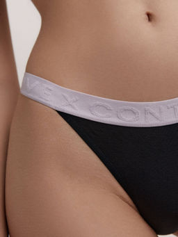 CONTE FLEXIBLE LTA 2237 Трусы танга из бамбука black-lavender - Conte elegant фото 3