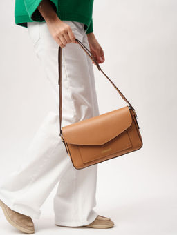 Кожаная сумка Deboro 31158 коричневый лист