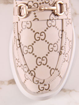 Лоферы туфли 172.1841be.Бежевый гуччи