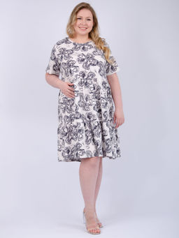 Платье "Касадея" цветы, трикотаж (М)