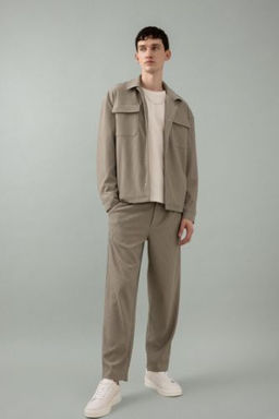 Pantolon Tapered Fit Duz Paca Her Yone Esneyen