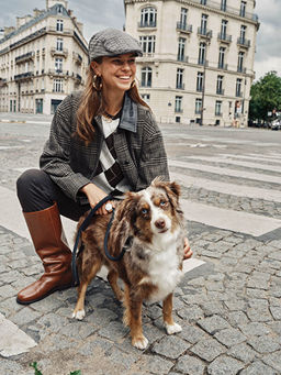 G?mlek Yaka Ekose Oversize Kad?n Ka?e Ceket