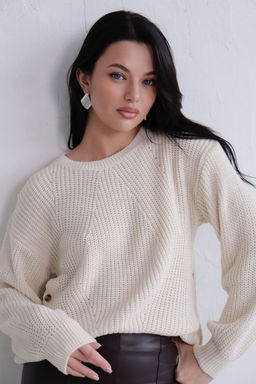 11072 Джемпер айвори с пуговицами - Martichelli фото 21