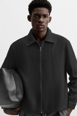 TEXTURED ZIP-UP OVERSHIRT - Zara фото 14