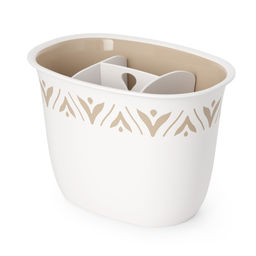 Цена за 2 шт. Подставка под столовые приборы "Эстетика" (бело-бежевый) М8730