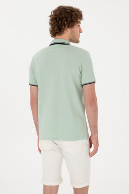 Erkek Slim Fit Ka__k Yaka Su Ye_ili Ti__rt Sepette S_rpriz _ndirim - U.s. polo assn фото 5
