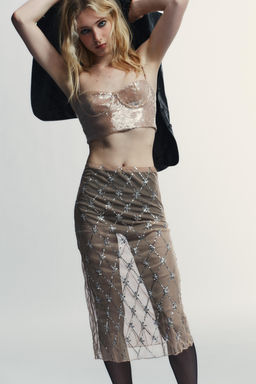 SEQUINNED BRALETTE TOP - Zara фото 2