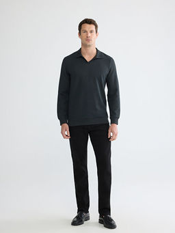 Polo Yaka Erkek Sweatshirt