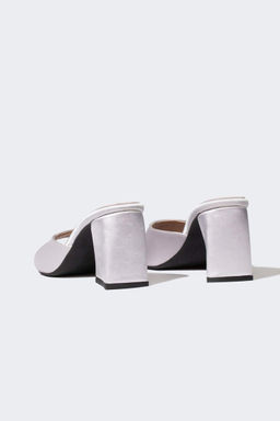 Женские тапочки на каблуке с высокой подошвой и одним ремешком - Defacto фото 3