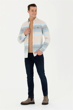 U. S. Polo Assn Мужская синяя рубашка с длинным рукавом - U.s. polo assn фото 11