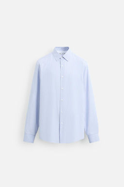 STRIPED SHIRT WITH CONTRAST COLLAR - Zara фото 7