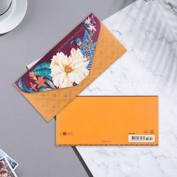 Конверт для денег «В День Рождения» вырубка, конгрев