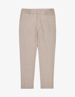 A__k Kahverengi Extra Slim Fit Keten Kar___ml_ Tak_m Elbise