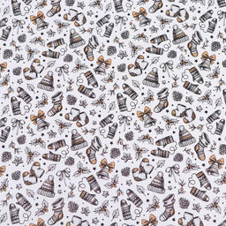 Цена за 10 шт. Бумага упаковочная новогодняя глянцевая, двусторонняя «Новогоднее настроение», 50×70 см