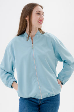 Бомбер из коттон фита аквамарин - Амадэль фото 9
