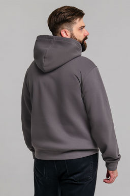 Арт. 69303 Толстовка мужская с начесом 48-58 (6 шт) Цвет:серый