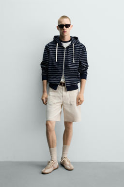 BERMUDA STRAIGHT FIT BOLSILLOS / Blanco