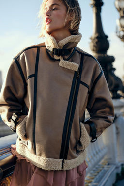 DOUBLE-FACED JACKET WITH TABS - Zara фото 5