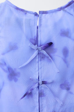 FLORAL ORGANZA DRESS - Zara фото 12
