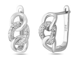 Серьги, куб.циркон., BY-6216