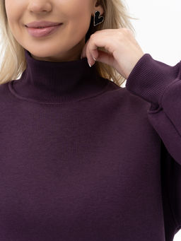 футер 3х нитка с начесом Свитшот ,баклажановый - Binita фото 6