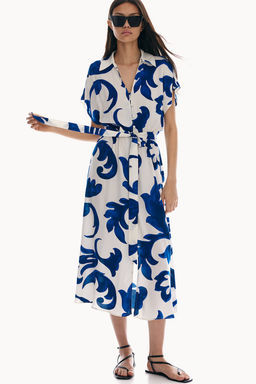 Vestido camisero con cinturon de anudar - H&m фото 3