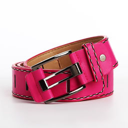 Ремень женский, ширина 3,5 см, люверсы, пряжка металл, винт, цвет розовый