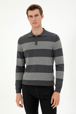 Мужской свитер антрацитового меланжа Неожиданная скидка в корзине - U.s. polo assn фото 3