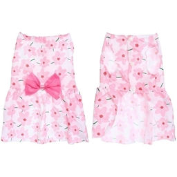 Цена за 2 шт. Платье для кошек и собак мелких пород "Бонита на прогулке", ромашки розовые, размер ХL, длина спинки 32-34см