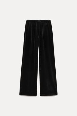 WIDE VELVET TROUSERS - Zara фото 6