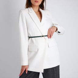 Ремень женский, ширина 0.8 см, пряжка металл, цвет зелёный - Simaland фото 2