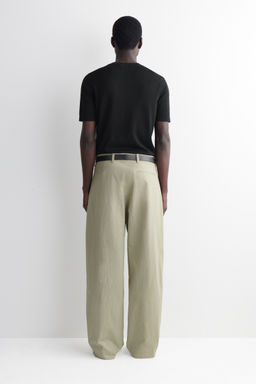 PANTAL?N BARREL LEG RELAXED FIT DE ALGOD?N Y LINO - H&m фото 7