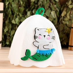 Шапка для бани с аппликацией Алана