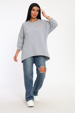 24414 Джемпер удлиненный с лейблом