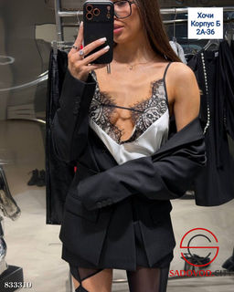 Платье-жакет мини с баской