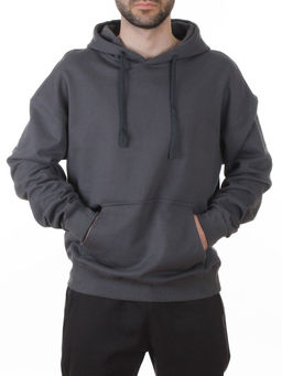 TLK-807 DK. GRAY Толстовка мужская (85% хлопок, 15% полиэстер)