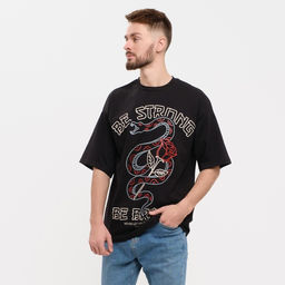Футболка мужская KAFTAN «Be strong», черный, р. 54