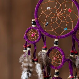 Ловец снов «Пять пурпурных колец», 0.7×15×40 см