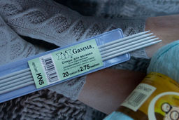 Спицы GAMMA 5-ти компл. чулочные KN5 алюминий d 3.25 мм 20 см 5 шт с покрытием  фото 7