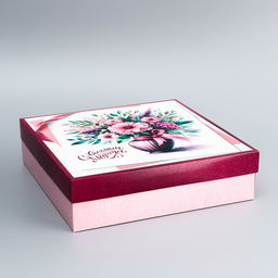 Цена за 5 шт. Коробка подарочная складная С 8 марта, 30?30?8 см