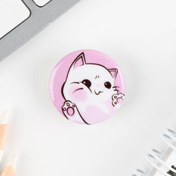 Цена за 10 шт. Значок металлический, закатной Смирись я девушка, 25 мм, МИКС