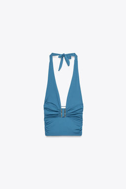 DRAPED HALTER TOP - Zara фото 21