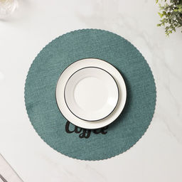 Набор салфеток сервировочных Доляна Coffee, 4 шт, d=37 см, цвет бирюзовый  фото 9