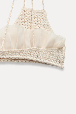 TULLE CROCHET BRA - Zara фото 7