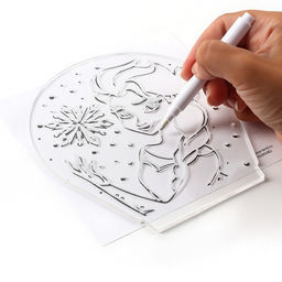 Холодное сердце «Чудесный ночник», 5 трафаретов, с маркером, с наклейками